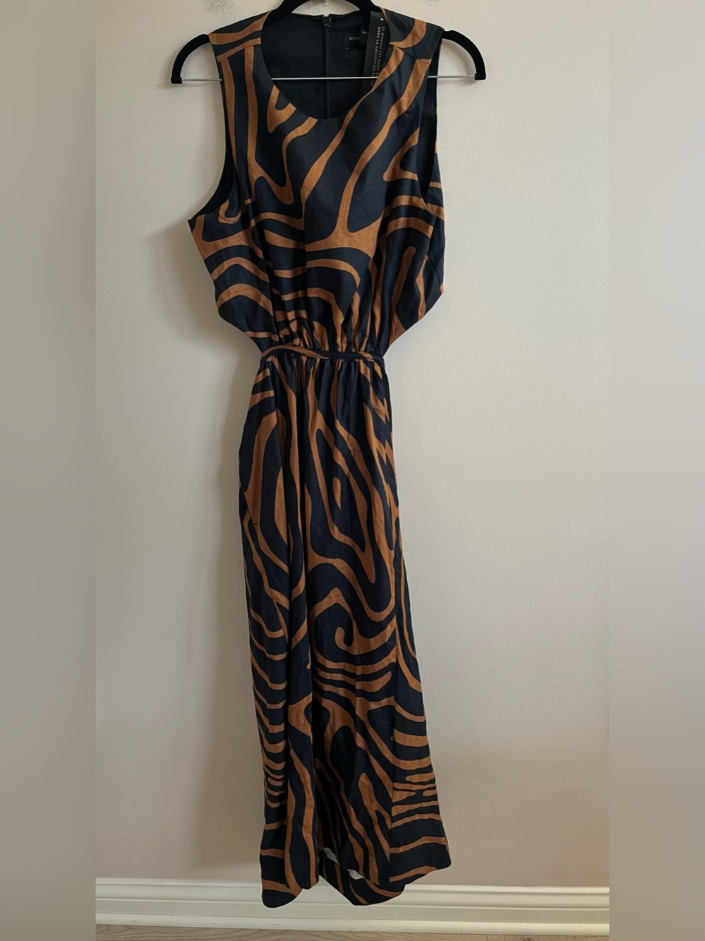 NWT-Banana Republic Factory Printed Linen-Blend Dress, Size 10